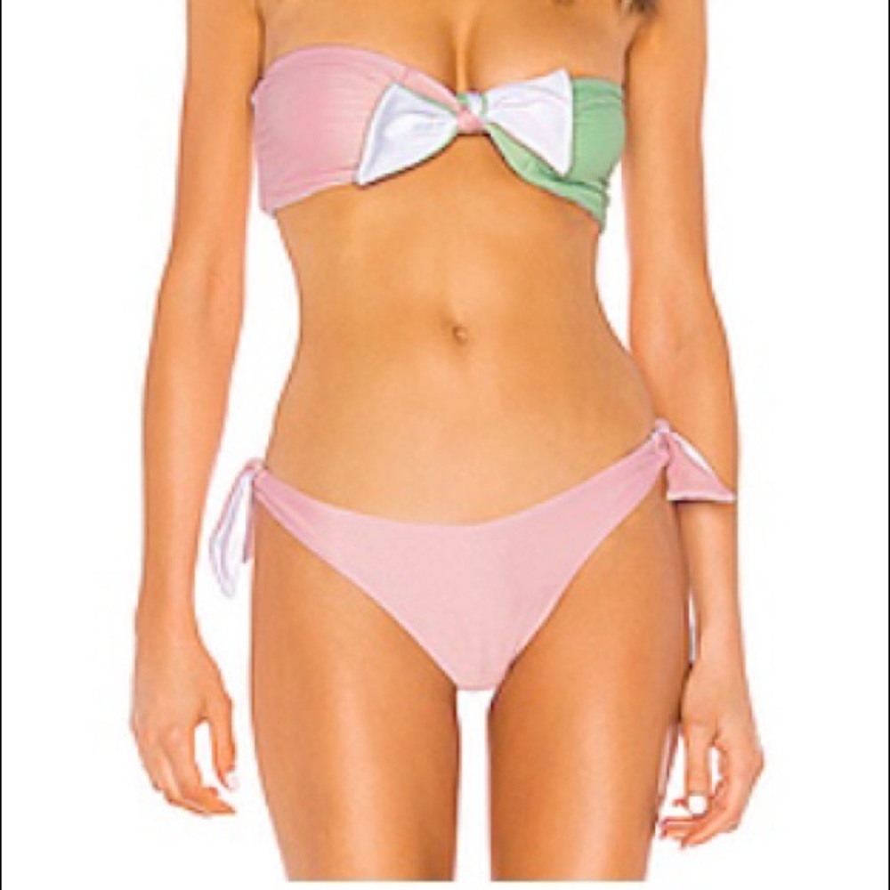 😍MINK PINK Bandeau Tie and Tie Bottom Swimsuit😍